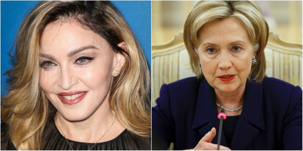 Madonna i Hillary Clinton są dalekimi kuzynkami.