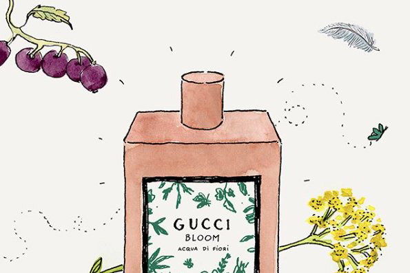 Gucci Bloom Acqua di Fiori - ilustracje z Instagrama