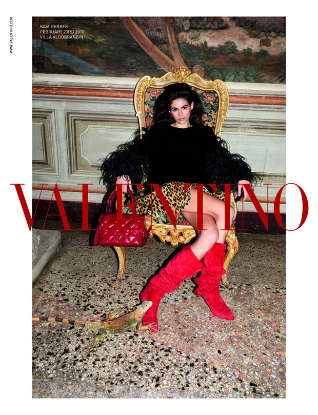 Kaia Gerber w kampanii Valentino.