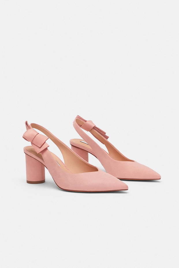 Buty na obcasie z kokardą Zara, 119 zł