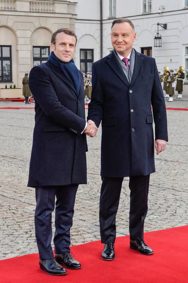 Prezydent Francji Emmanuel Macron przyjechał do Polski. Spotkał się z Andrzejem Dudą.