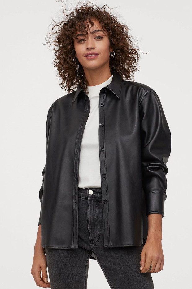 Koszula z imitacji skóry H&M, 129 zł
