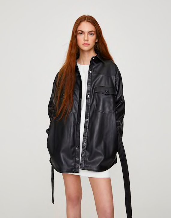 Koszula ze sztucznej skóry Pull & Bear, 139 zł