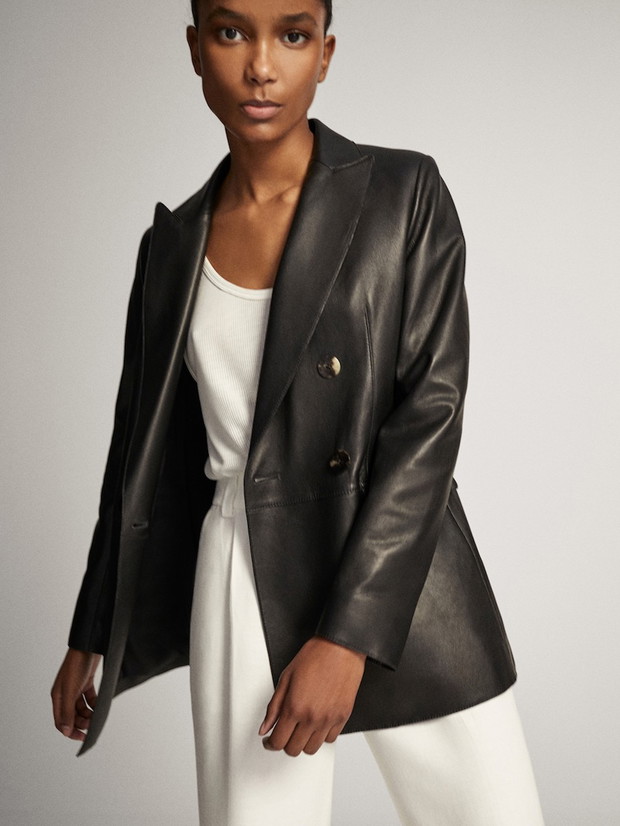 Skórzana marynarka Massimo Dutti, 1090 zł