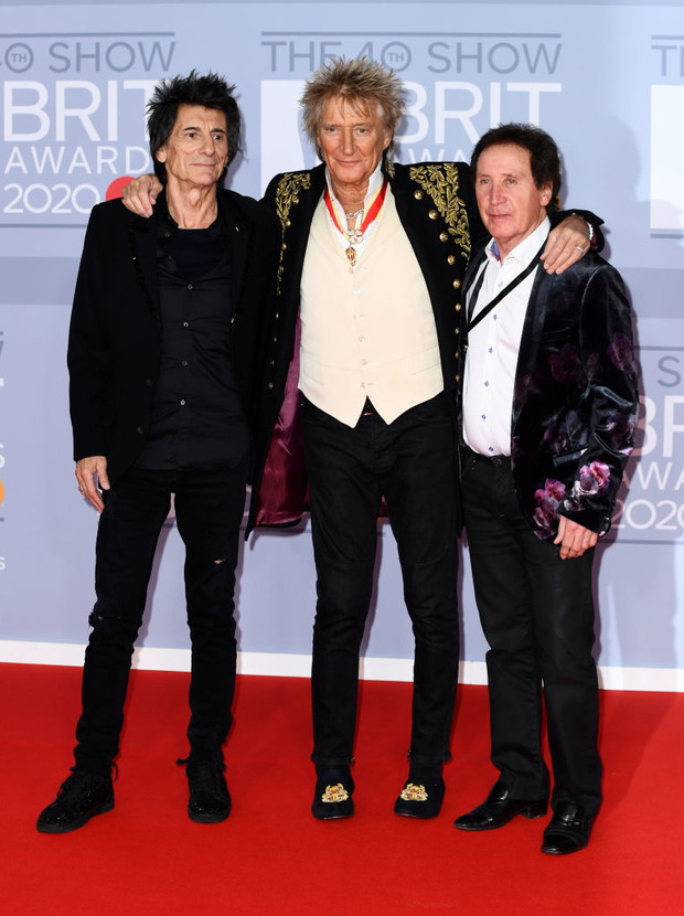 Ronnie Wood, Sir Rod Stewart i Penny Lancaster