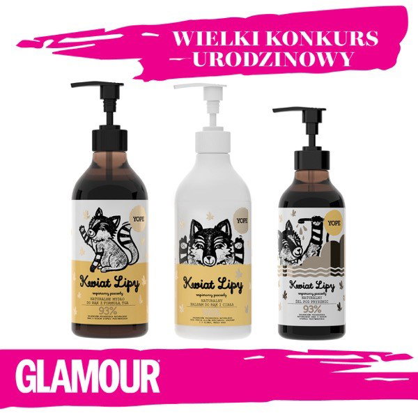 KONKURS URODZINOWY GLAMOUR: Wygraj zestaw kosmetyków YOPE dla siebie i swojej przyjaciółki