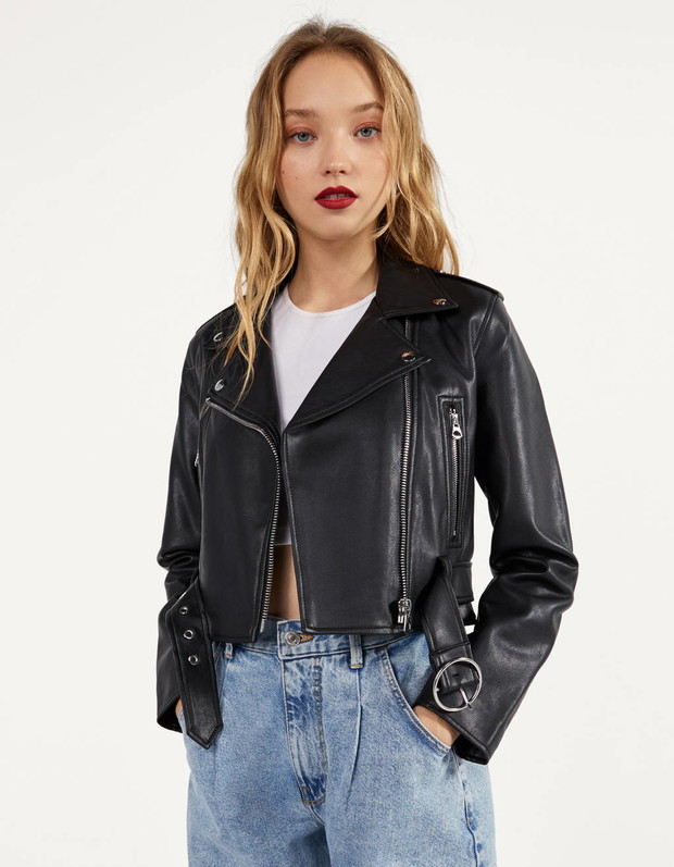 Kurtka z eko skóry Bershka, 119,90 zł