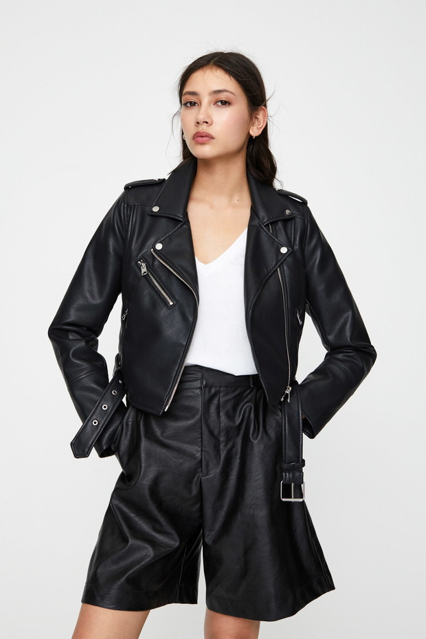 Kurtka z eko skóry Pull&Bear, 99,90 zł