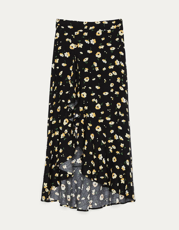 Spódnica w kwiaty, Bershka, 99,90 zł
