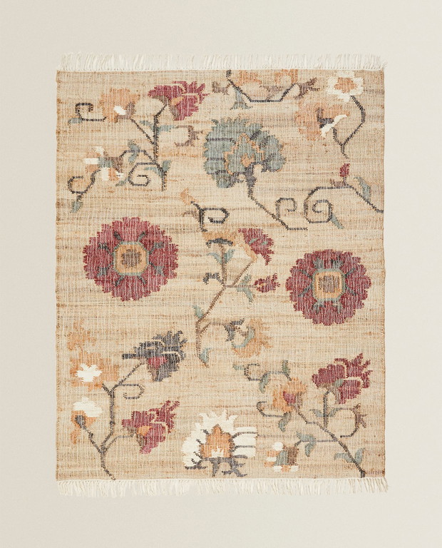 Dywan w kwiaty z juty, Zara Home, 1499 zł