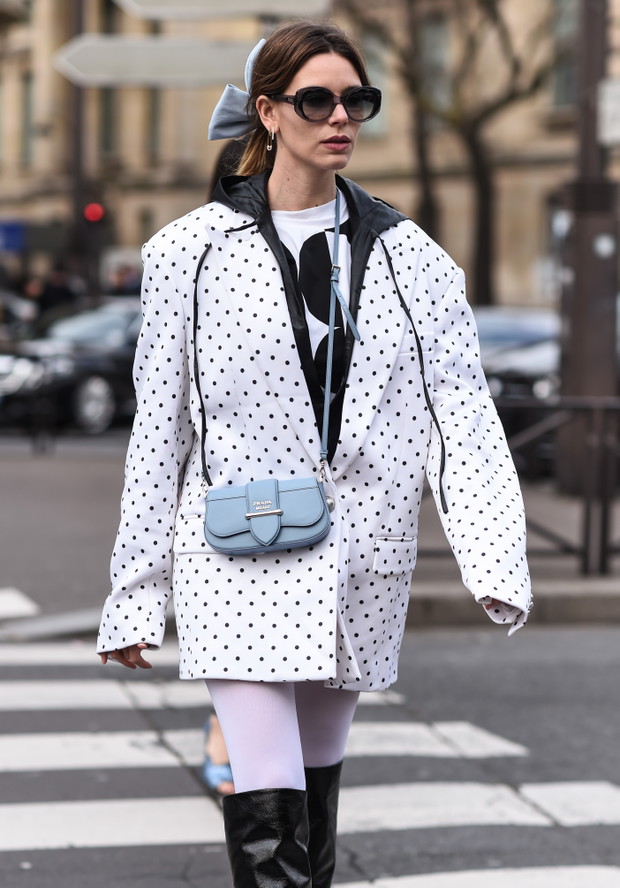 Kurtka w kropki – street style.