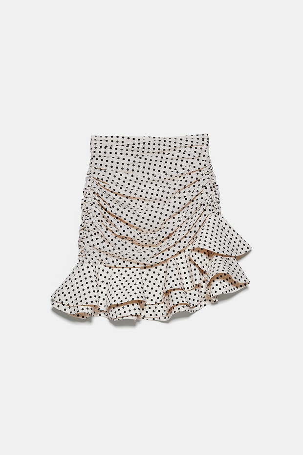 Spódnica mini w kropki, Zara, 199 zł