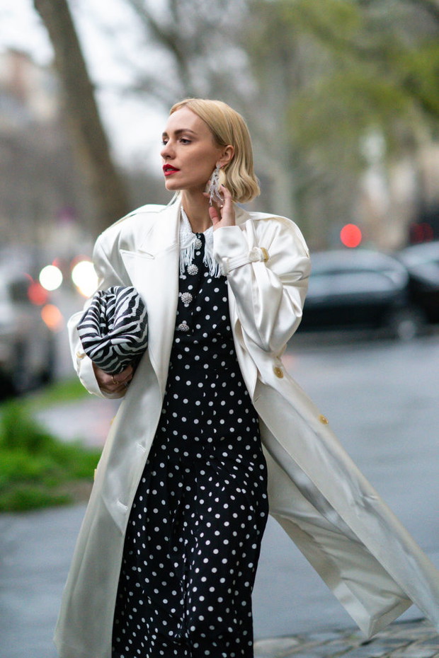 Sukienka w kropki – street style.