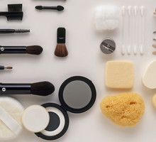 Various items of make-up equipment