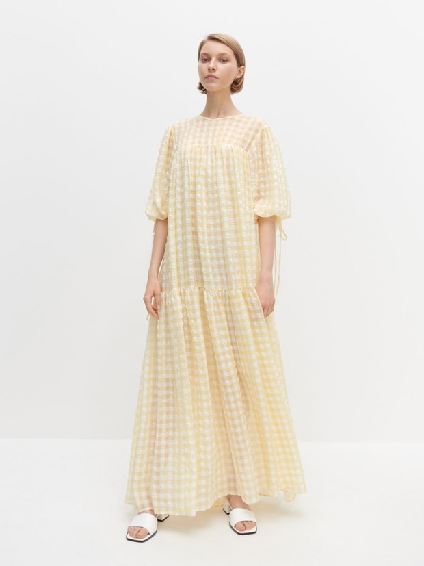 Luźna sukienka w kratkę gingham, Reserved, 259,99 zł