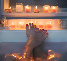 Feet in bath