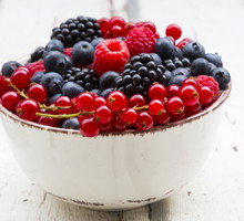 Wild berries in bowl