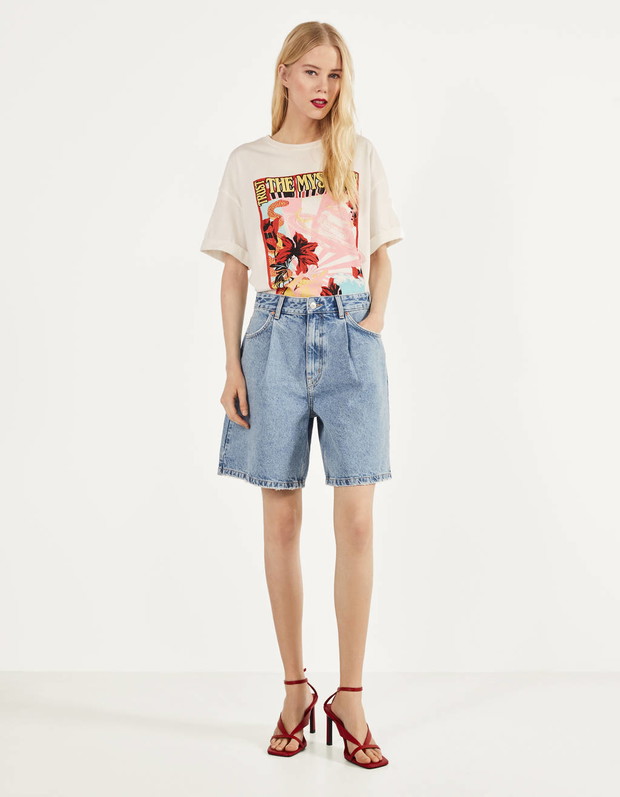 Szorty z wysokim stanem, Bershka, 119 zł