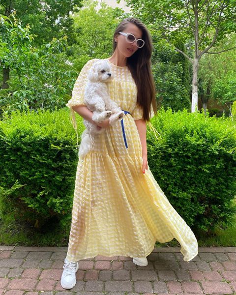 Sukienka Reserved w kratkę gingham.