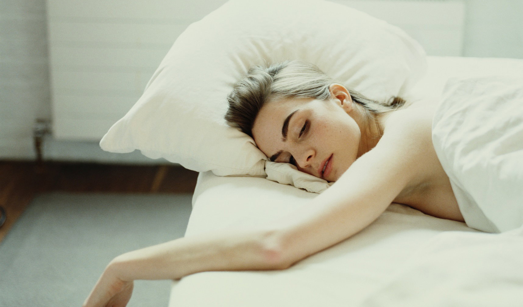 Woman sleeping in bed