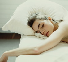 Woman sleeping in bed