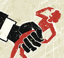 Woman Held in Grasp of The Man