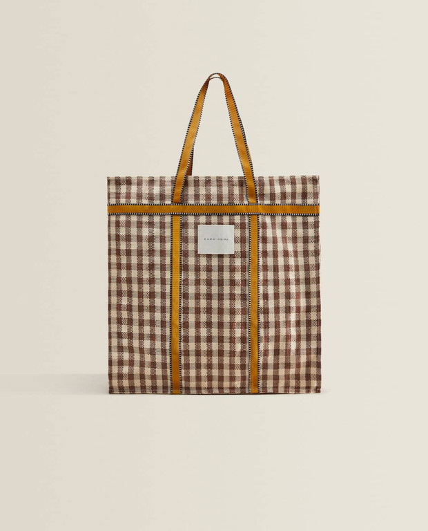 Torba w kratę Zara Home, 119 zł