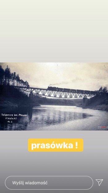 Anna Mucha protestuje przeciwko wysadzeniu pilichowskiego mostu.
