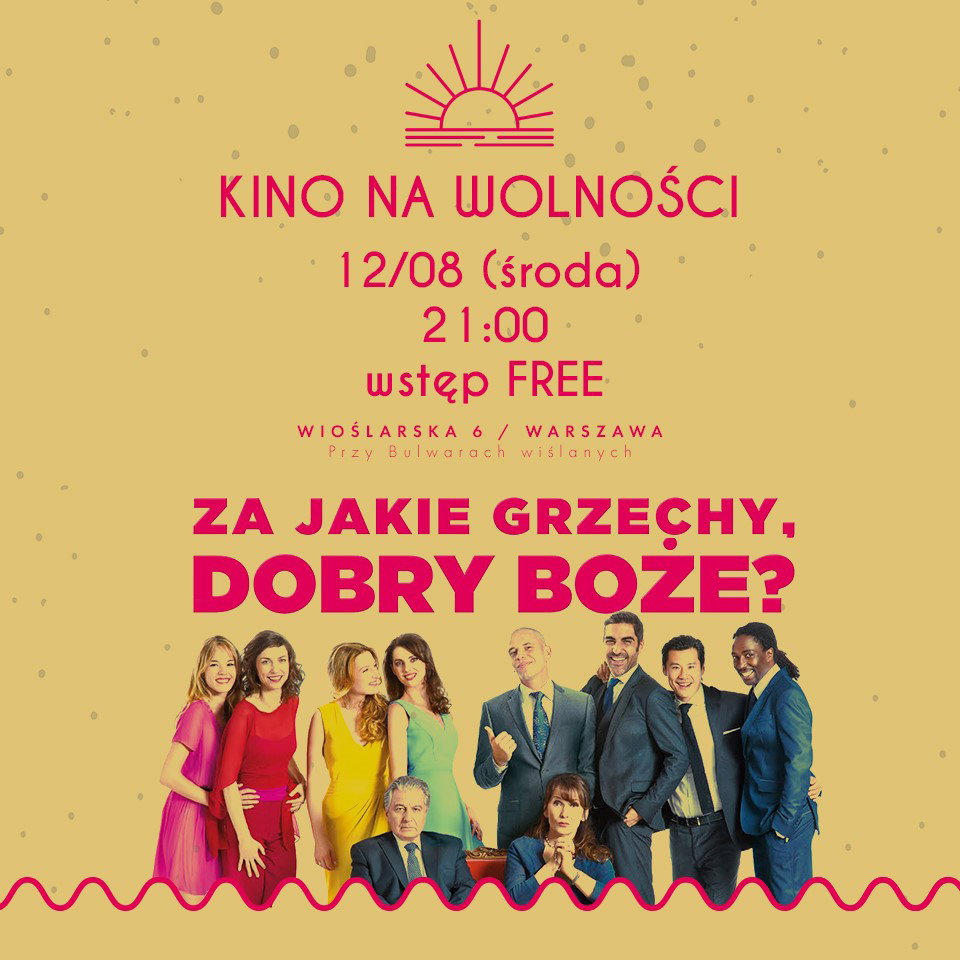 W środę 12 sierpnia zapraszamy na seans filmu „Za jakie grzechy, dobry Boże?”. Wstęp wolny!