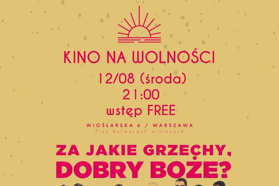 W środę 12 sierpnia zapraszamy na seans filmu „Za jakie grzechy, dobry Boże?”. Wstęp wolny!