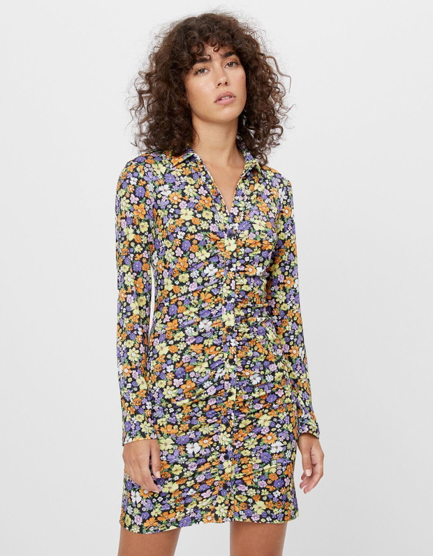 Sukienka w kwiaty Bershka, 119 zł