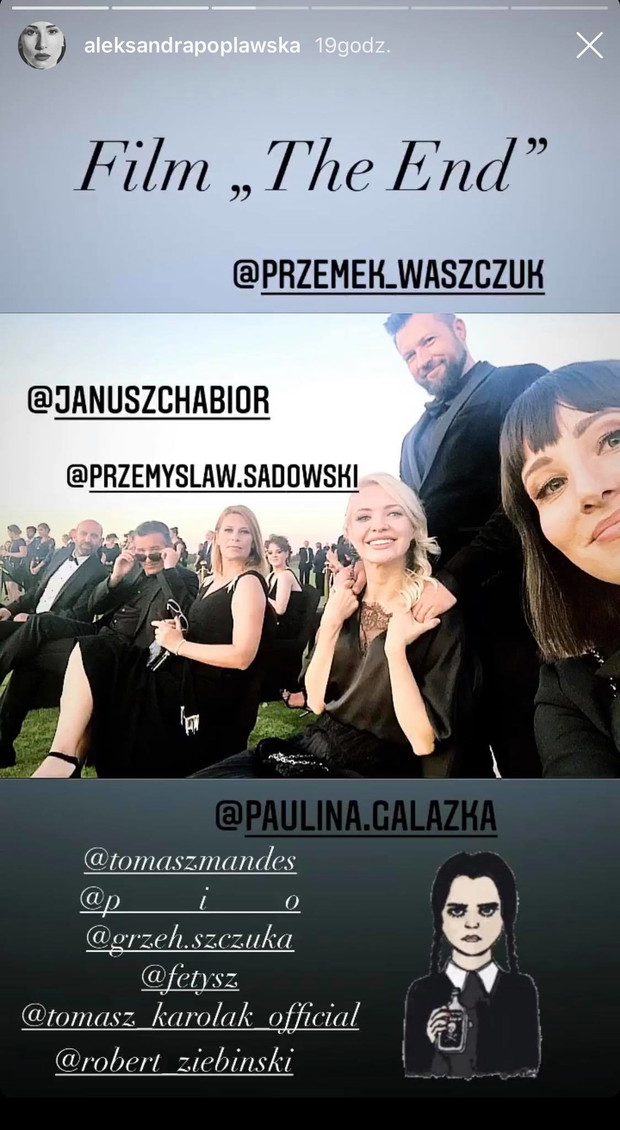 W filmie „The End” wystąpią również Aleksandra Popławska, Tomasz Karolak, Przemysław Sadowski, Janusz Chabior i Robert Wabich