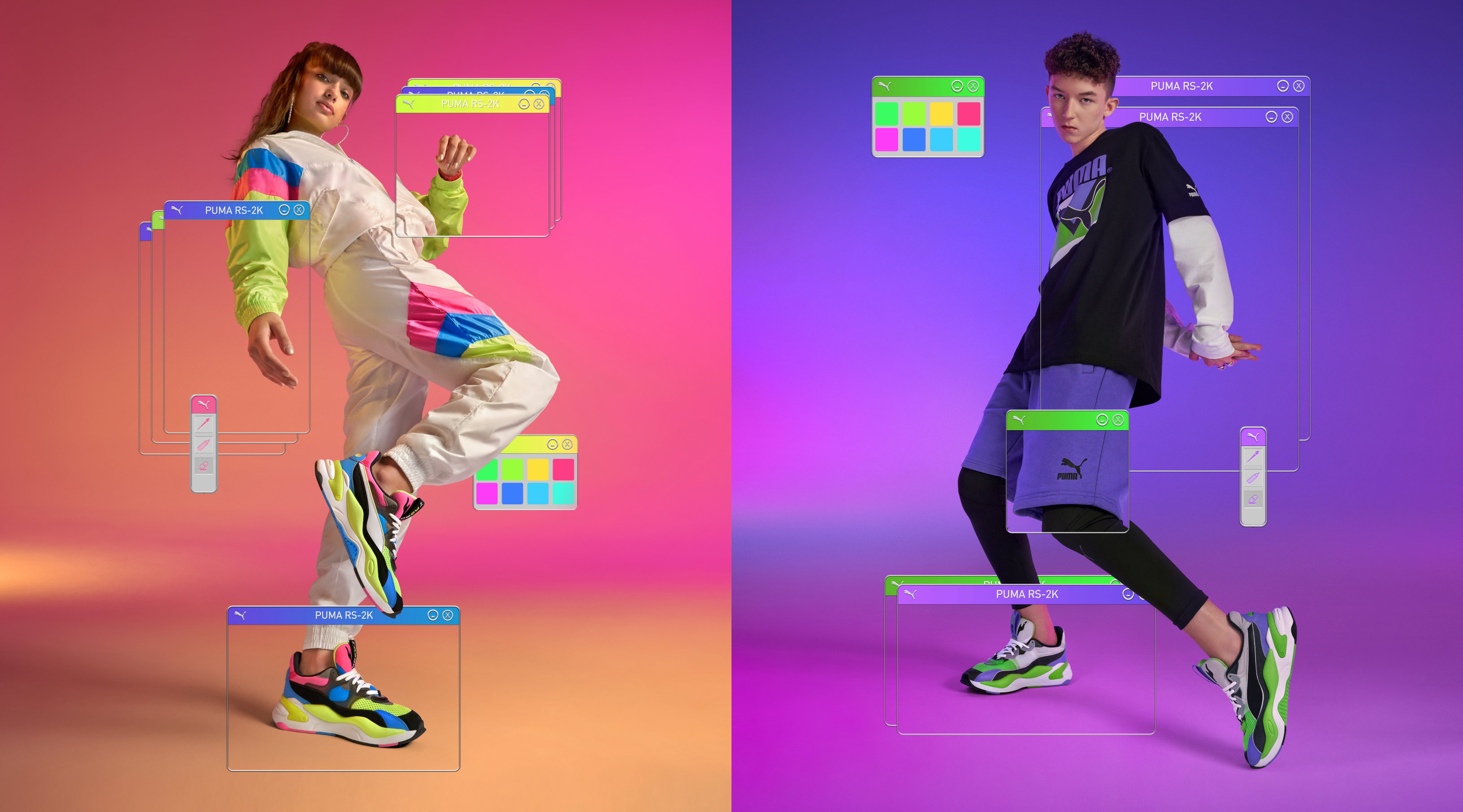 Viki Gabor i Marcin Maciejczak promują model sneakersów PUMA RS-2K Internet Exploring