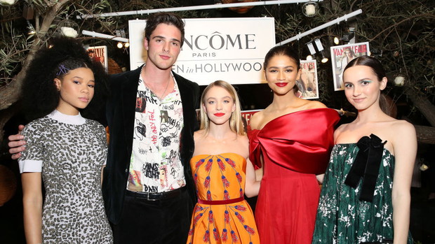 Zendaya i Jacob Elordi podczas jednego z eventów branżowych.