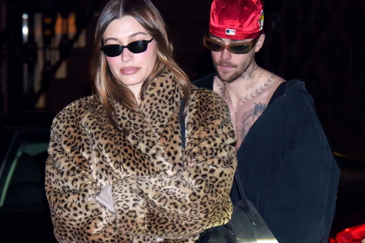 szary kardigan hailey bieber