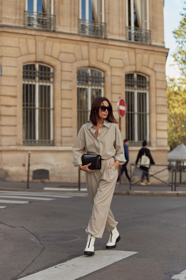 Géraldine Boublil w butach CCC na Paris Fashion Week