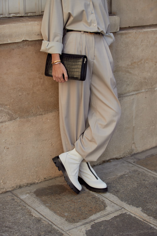 Géraldine Boublil w butach CCC na Paris Fashion Week