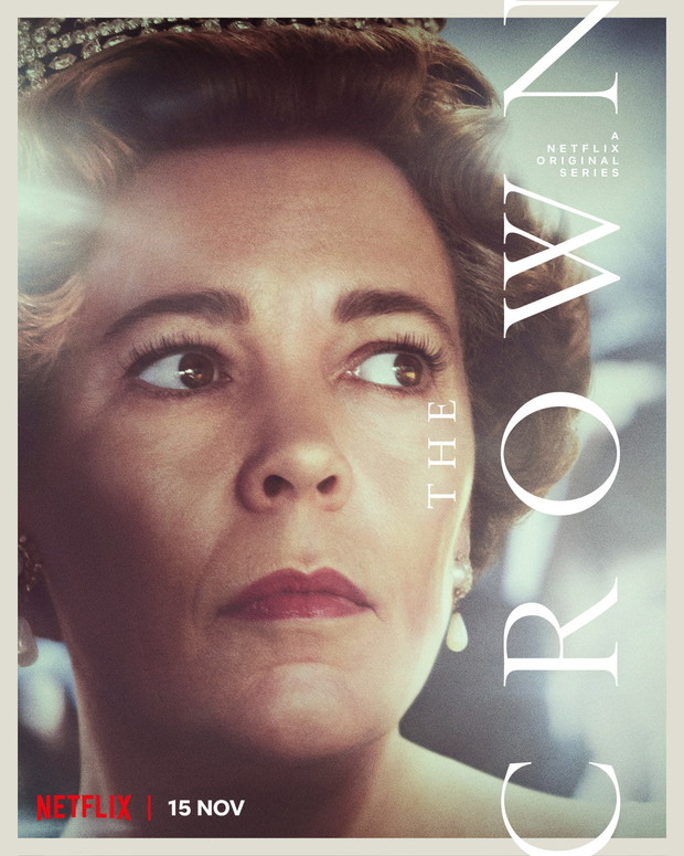 Plakaty promujące „The Crown 4”: Olivia Colman jako królowa Elżbieta II.