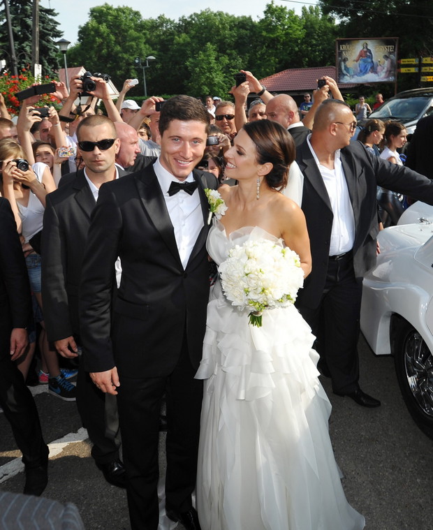 Anna Lewandowska w dniu ślubu z Robertem Lewandowskim