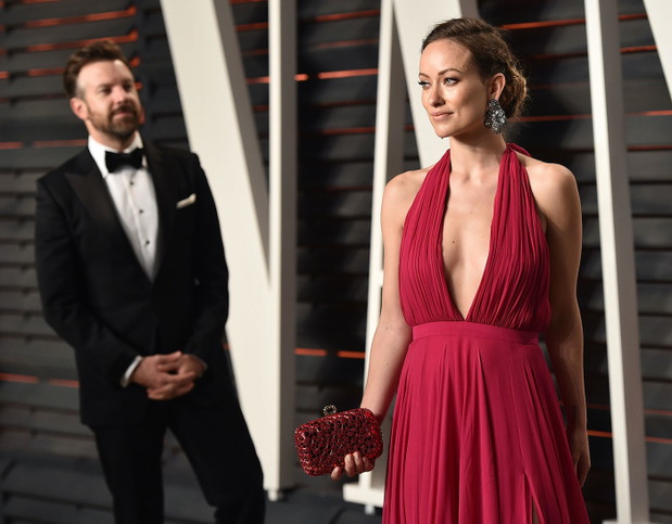 Olivia Wilde i Jason Sudeikis na imprezie Vanity Fair po gali rozdania Oscarów w 2016 roku