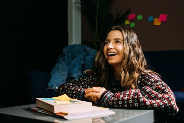 Julia Wieniawa na planie serialu „Random”