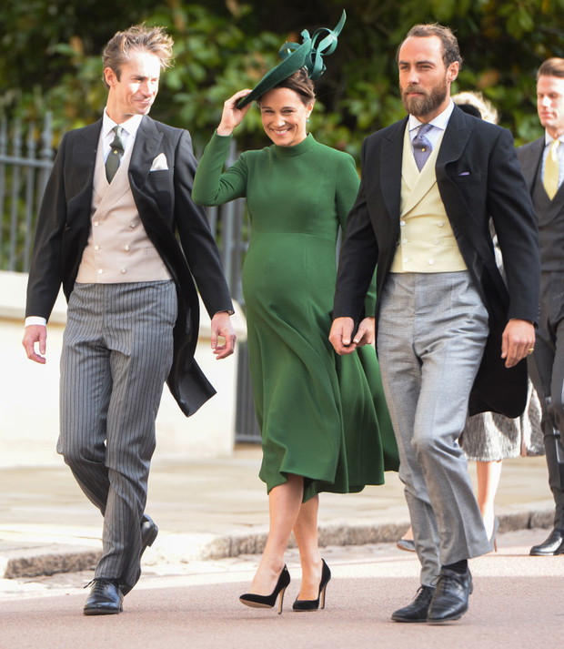 Pippa Middleton z mężem Jamesem Matthewsem i bratem Jamesem Middletonem.