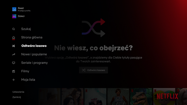 Jak skorzystać z opcji „Odtwórz losowo” na Netflix?