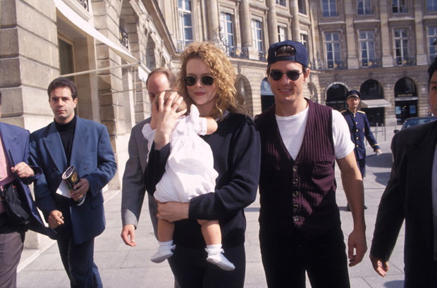 Tom Cruise i Nicole Kidman z córeczką.