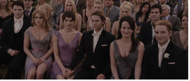 Ashley Green, Nikki Reed, Elizabeth Reaser, Jackson Rathbone, Kellan Lutz i Peter Facinelli, czyli Cullenowie