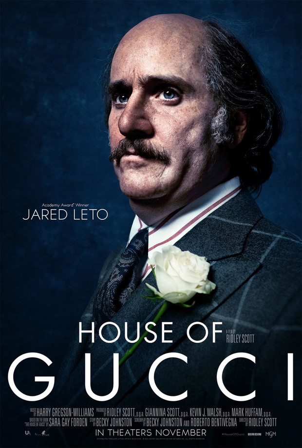 Plakat do filmu „House od Gucci”: Jared Leto