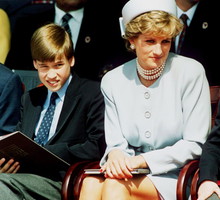 Księżna Diana z synami Williamem i Harrym