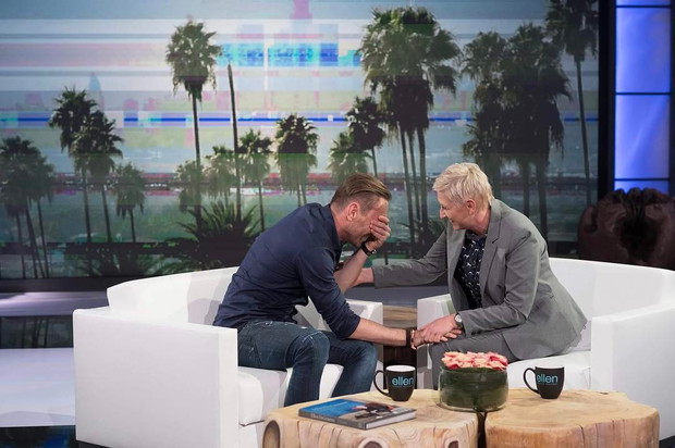 Łukasz Jakóbiak i Ellen DeGeneres