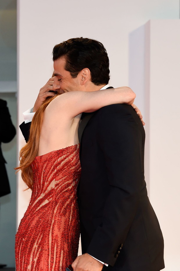 Jessica Chastain i Oscar Isaac na 78. Festiwalu Filmowego w Wenecji 2021.