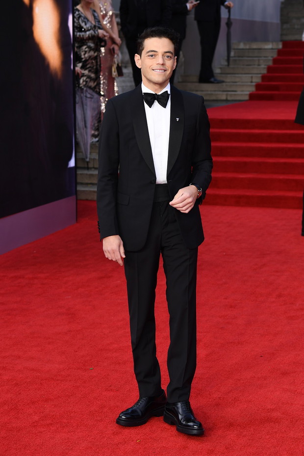 Rami Malek na premierze „Nie czas umierać